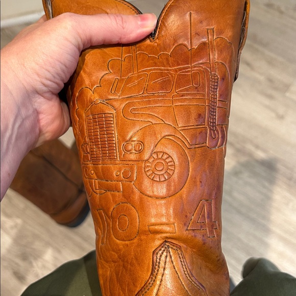 Vintage Wrangler 10-4 Truck Cowboy Boots Men 7.5/Women’s 9 Tan Leather Western
